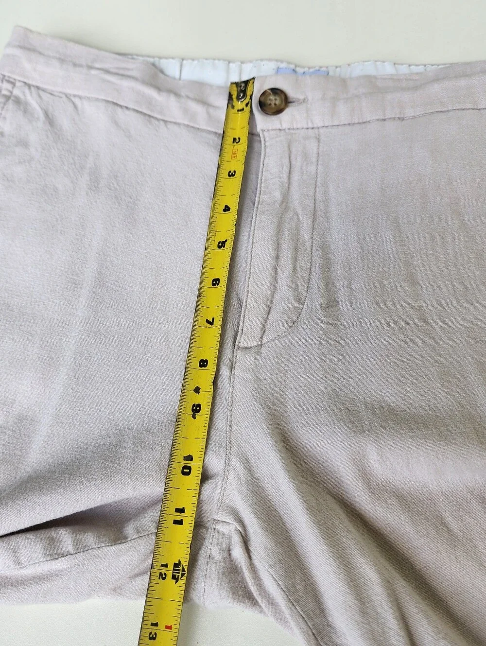 Old Navy Mens M Beige Linen Blend Drawstring Pants 28 Inseam Coastal Resort